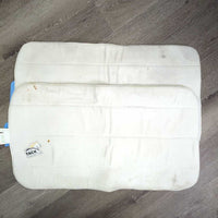 Pr Fleece No Bow Leg Quilts *gc, clean, stained, dingy, rubs, puckers, mnr dirt, hair
