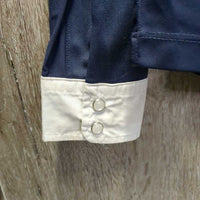 LS Show Sun Shirt, 1/2 Snap Up, Snap Collar, Mesh Sleeves *gc, puckered collar & cuffs, mnr cuff stains, puckedrs
