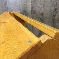 Handmade Wood Saddle Stand, bottom tray *vgc, clean, marker
