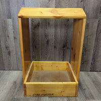 Handmade Wood Saddle Stand, bottom tray *vgc, clean, marker
