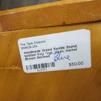 Handmade Wood Saddle Stand, bottom tray *vgc, clean, marker
