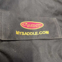 Nylon Fleece Lined Dressage Saddle Cover, slots *vgc, mnr dirt, hair, residue, torn els/edge
