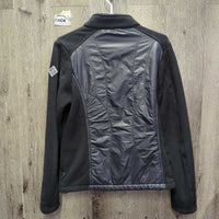 Quilt & Hvy Fleece Jacket, zipper *gc, rubs, pills, hairy, clumpy, clean, v.rubbed zips, older?
