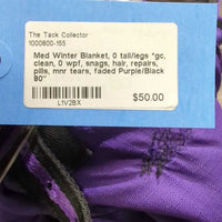 Med Winter Blanket, 0 tail/legs *gc, clean, 0 wpf, snags, hair, repairs, pills, mnr tears, faded
