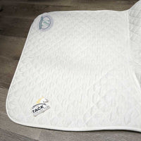 Thick Quilt Dressage Saddle Pad "Schleese" *xc/vgc, clean, puckers, folded corners, mnr stains, clumpy
