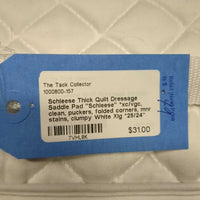 Thick Quilt Dressage Saddle Pad "Schleese" *xc/vgc, clean, puckers, folded corners, mnr stains, clumpy
