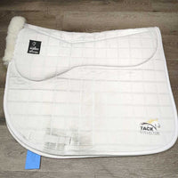 Thick Quilt Dressage Saddle Pad, Fleece Top Lining *vgc, clean, stains, pills, hair, rubs
