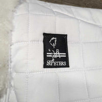 Thick Quilt Dressage Saddle Pad, Fleece Top Lining *vgc, clean, stains, pills, hair, rubs
