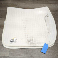 Thick Quilt Dressage Saddle Pad *gc, clean, dingy, hole, stains, rubs, threads, hair, rubs, pills, older, marker
