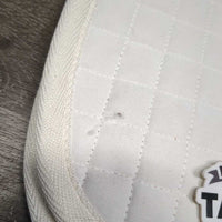 Thick Quilt Dressage Saddle Pad *gc, clean, dingy, hole, stains, rubs, threads, hair, rubs, pills, older, marker
