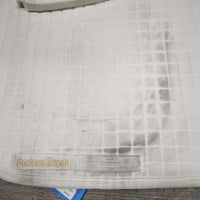 Thick Quilt Dressage Saddle Pad *gc, clean, dingy, hole, stains, rubs, threads, hair, rubs, pills, older, marker
