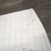 Thick Quilt Dressage Saddle Pad *gc, clean, dingy, hole, stains, rubs, threads, hair, rubs, pills, older, marker, clumpy
