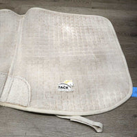 Thick Quilt Dressage Saddle Pad *gc, clean, dingy, hole, stains, rubs, threads, hair, rubs, pills, older, marker, clumpy
