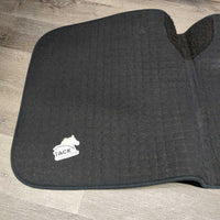 Thick Quilt Dressage Saddle Pad *gc, clean, dingy, hole, stains, rubs, threads, hair, rubs, pills, older, clumpy, cut tags, faded
