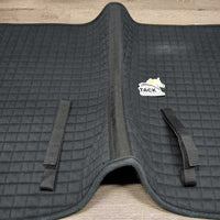 Thick Quilt Dressage Saddle Pad *gc, clean, dingy, hole, stains, rubs, threads, hair, rubs, pills, older, faded, clumpy
