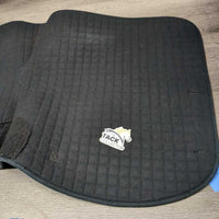 Thick Quilt Dressage Saddle Pad *gc, clean, dingy, hole, stains, rubs, threads, hair, rubs, pills, older, faded, clumpy
