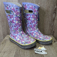 JUNIORS Tall Rubber Boots *vgc/gc, clean, mnr film/residue, sticky, hairy & rubs

