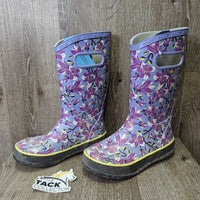 JUNIORS Tall Rubber Boots *vgc/gc, clean, mnr film/residue, sticky, hairy & rubs
