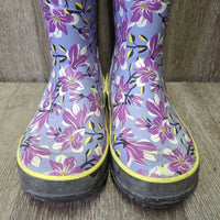 JUNIORS Tall Rubber Boots *vgc/gc, clean, mnr film/residue, sticky, hairy & rubs
