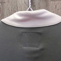 LS Show Shirt, Zipper, Buttons, Magnetic Collar *gc, pits, older, mnr snags & stitching pulls
