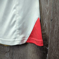 SS Show Shirt, 1/2 Zip Up, Magnetic Collar *gc, pits, older, mnr snags & stitching pulls
