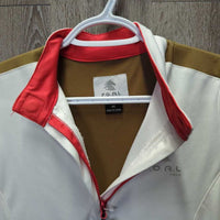 SS Show Shirt, 1/2 Zip Up, Magnetic Collar *gc, pits, older, mnr snags & stitching pulls
