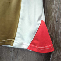SS Show Shirt, 1/2 Zip Up, Magnetic Collar *gc, pits, older, mnr snags & stitching pulls
