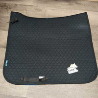 Quilt Dressage Saddle Pad, fleece lined top *vgc, clean, mnr stain?dirt, clumpy, rubs, hair, pills
