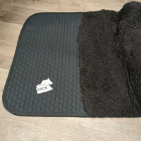 Quilt Dressage Saddle Pad, fleece lined top *vgc, clean, mnr stain?dirt, clumpy, rubs, hair, pills
