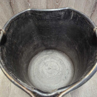 Plastic Flat Back Bucket *gc/fair, clean, scuffed, scratched, faded, rust, chews, opened hinge
