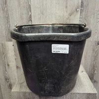 Plastic Flat Back Bucket *gc/fair, clean, scuffed, scratched, faded, rust, chews, opened hinge

