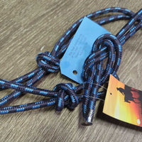 Soft Nylon Rope Halter, nylon lead rope, capped ends, tags *new, 0 snap
