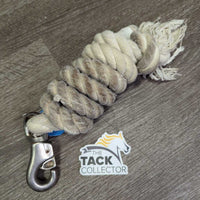 Short Cotton Lead Rope, bull snap *fair, stained, smell?, tape, threads, frayed, taped
