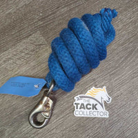 Short Nylon Lead Rope, bull snap *fair, stiff, stained, faded, rust, oxidized
