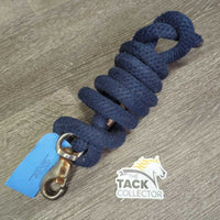 Nylon Lead Rope, bull snap *fair, stiff, older, faded, rust, stiff snap, snags, frays, mnr hair

