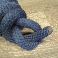 Nylon Lead Rope, bull snap *fair, stiff, older, faded, rust, stiff snap, snags, frays, mnr hair
