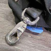 Flat Nylon Web Lunge Line, bull clip, loop end *gc, dirt, mnr faded, rubs, residue, edge rubs, snags
