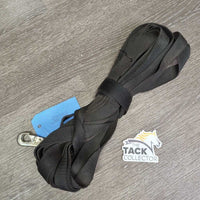 Flat Nylon Web Lunge Line, bull clip, loop end *gc, dirt, mnr faded, rubs, residue, edge rubs, snags
