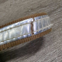 Thick Nylon Halter, Double Buckles *gc, dirty, stains, scrapes, edge & stitching rubs & frays, torn hole
