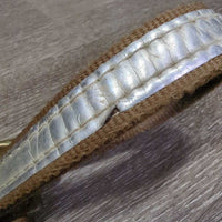 Thick Nylon Halter, Double Buckles *gc, dirty, stains, scrapes, edge & stitching rubs & frays, torn hole

