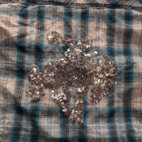 JUNIORS LS Western Shirt, Snap *gc, crinkled, curled edges, puckers, creased
