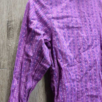 JUNIORS LS Western Shirt, Bling Snaps *gc, crinkled, puckers, shrunk?, thread
