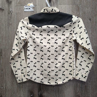 JUNIORS LS Western Shirt, Bling Buttons *gc, MISSING & Loose Buttons, puckers
