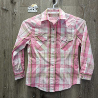 JUNIORS LS Western Shirt, Bling Snaps *xc, mnr puckers
