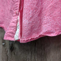 JUNIORS LS Western Shirt, Bling Snaps *vgc/gc, curled edges, rubs, pills, seam puckers, shrunk?, puckered
