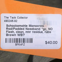 Monocrown Rsd/Padded Noseband *gc, NO Flash, clean, mnr residue, rubs
