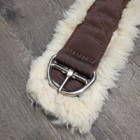 Nylon Web & Long Fleece Cinch, 2x D Rings *vgc/gc, clean, mnr clumpy, rubs & thin corner
