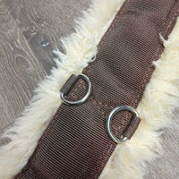 Nylon Web & Long Fleece Cinch, 2x D Rings *vgc/gc, clean, mnr clumpy, rubs & thin corner
