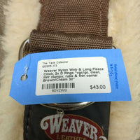 Nylon Web & Long Fleece Cinch, 2x D Rings *vgc/gc, clean, mnr clumpy, rubs & thin corner
