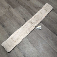 Nylon Web & Fleece Cinch, 2x D Rings *gc, clean, v.thin & clumpy, hair, faded, puckers
